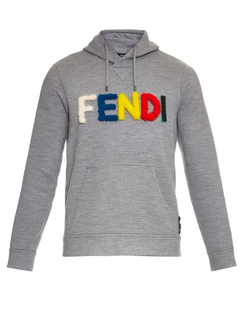 mens fendi sweatshirt sale|Fendi men's gray pullover hoodie.